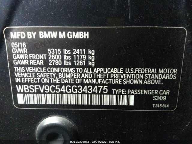 Photo 8 VIN: WBSFV9C54GG343475 - BMW M5 