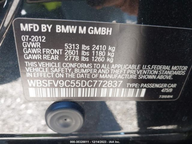 Photo 8 VIN: WBSFV9C55DC772837 - BMW M5 