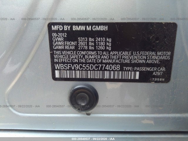 Photo 8 VIN: WBSFV9C55DC774068 - BMW M5 