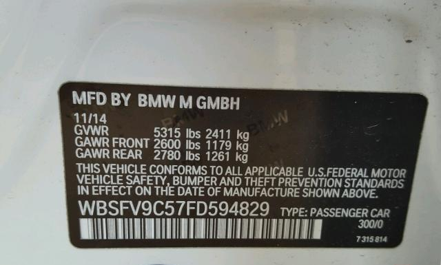 Photo 9 VIN: WBSFV9C57FD594829 - BMW M5 