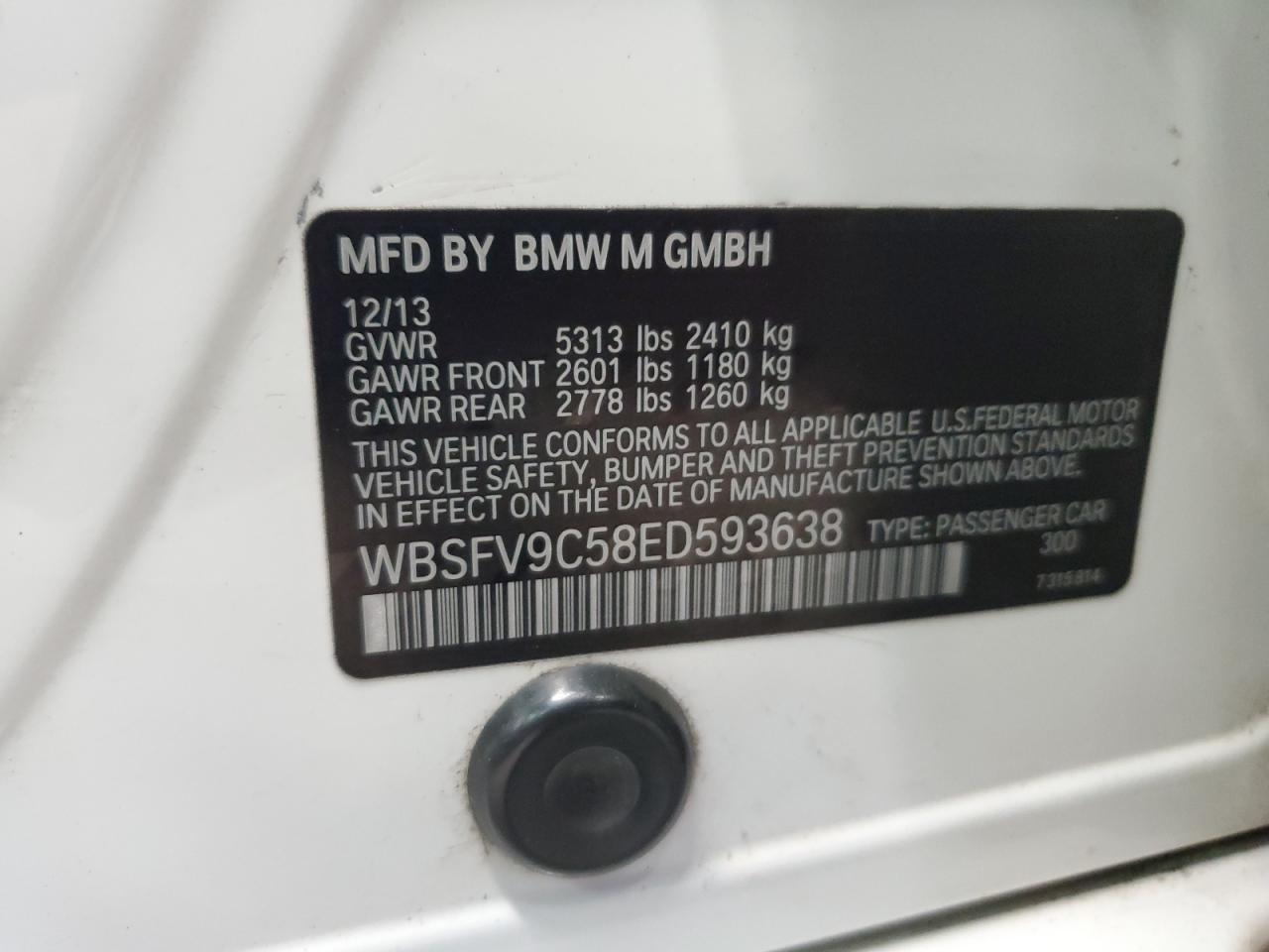 Photo 11 VIN: WBSFV9C58ED593638 - BMW M5 