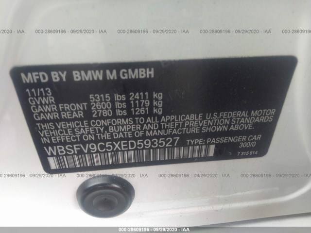 Photo 8 VIN: WBSFV9C5XED593527 - BMW M5 