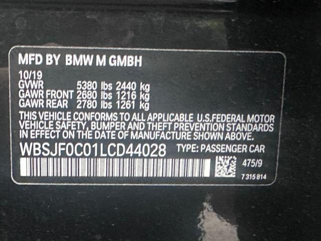 Photo 9 VIN: WBSJF0C01LCD44028 - BMW M5 BASE 