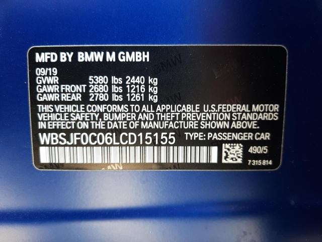 Photo 9 VIN: WBSJF0C06LCD15155 - BMW M5 