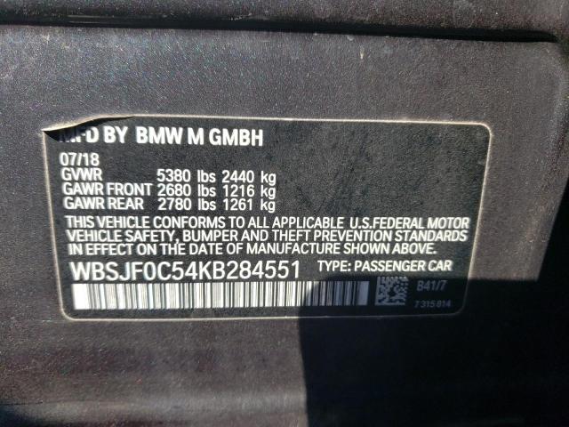 Photo 11 VIN: WBSJF0C54KB284551 - BMW M5 