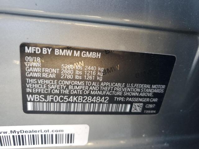 Photo 11 VIN: WBSJF0C54KB284842 - BMW M5 