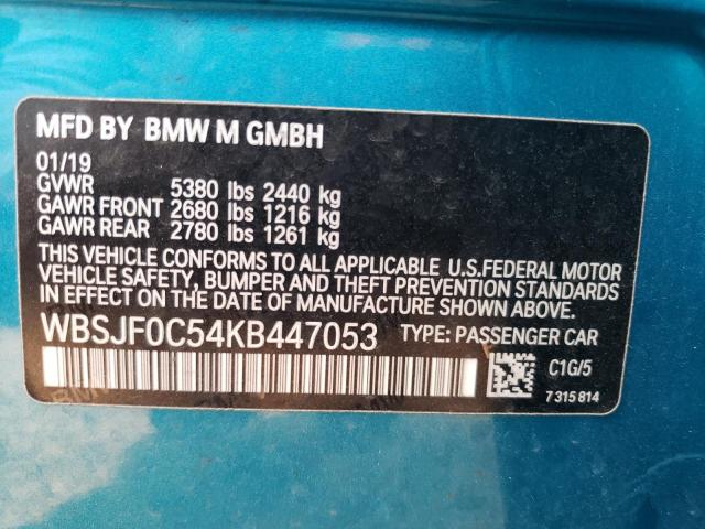 Photo 11 VIN: WBSJF0C54KB447053 - BMW M5 