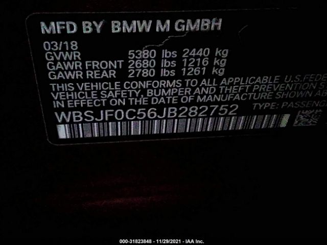 Photo 8 VIN: WBSJF0C56JB282752 - BMW M5 