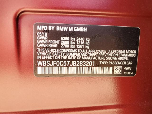 Photo 11 VIN: WBSJF0C57JB283201 - BMW M5 