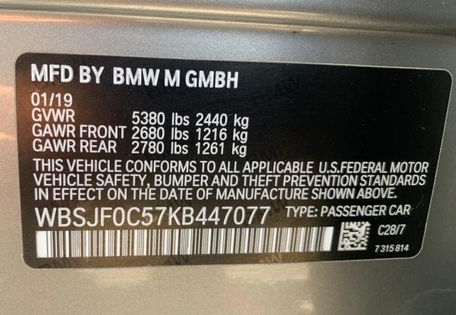 Photo 9 VIN: WBSJF0C57KB447077 - BMW M5 