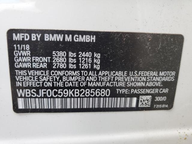 Photo 11 VIN: WBSJF0C59KB285680 - BMW M5 