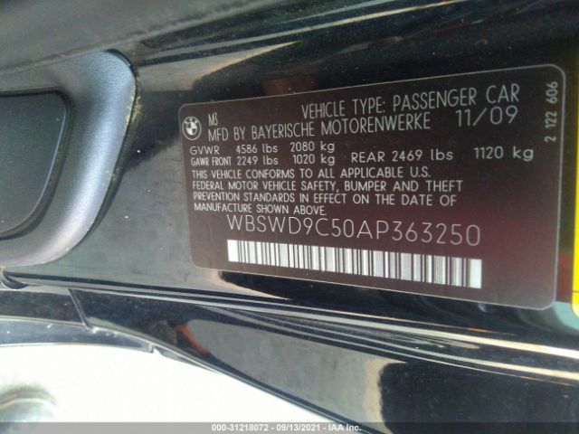 Photo 8 VIN: WBSWD9C50AP363250 - BMW M3 