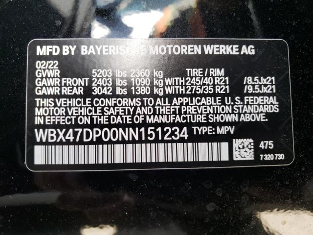 Photo 9 VIN: WBX47DP00NN151234 - BMW X3 SDRIVE3 