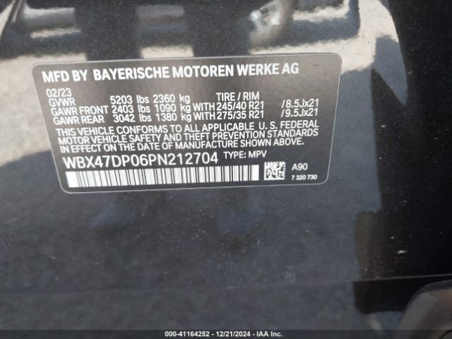 Photo 8 VIN: WBX47DP06PN212704 - BMW X3 