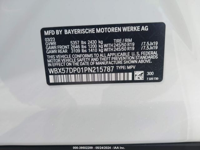 Photo 8 VIN: WBX57DP01PN215787 - BMW X3 