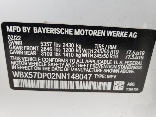 Photo 9 VIN: WBX57DP02NN148047 - BMW X3 XDRIVE3 