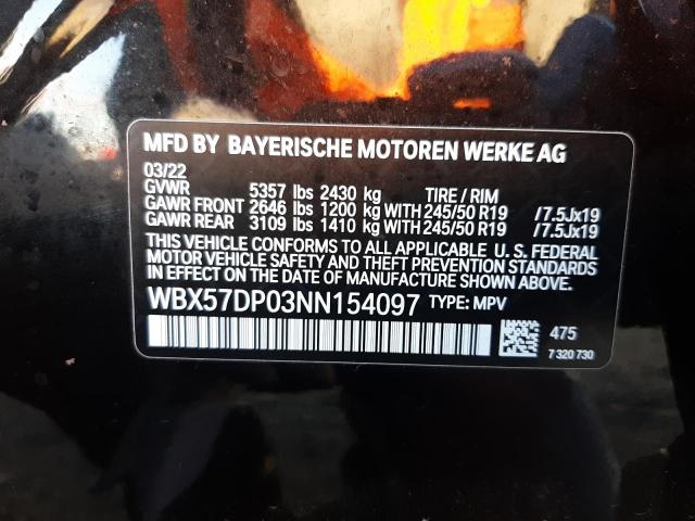 Photo 13 VIN: WBX57DP03NN154097 - BMW X3 XDRIVE3 