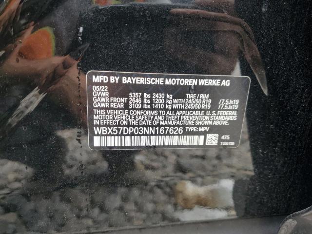 Photo 13 VIN: WBX57DP03NN167626 - BMW X3 XDRIVE3 