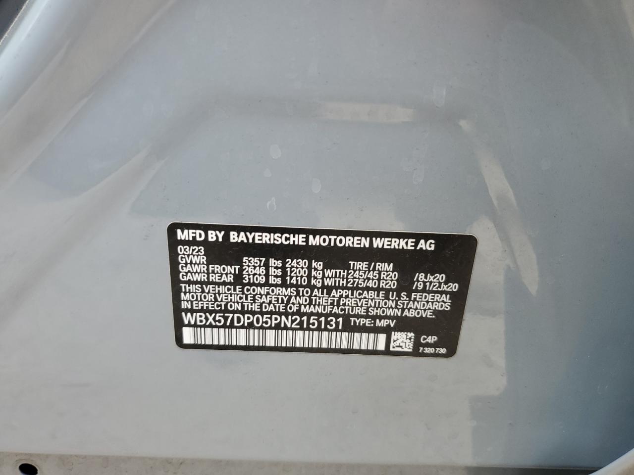 Photo 13 VIN: WBX57DP05PN215131 - BMW X3 