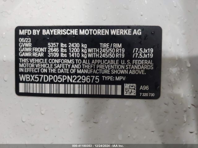 Photo 8 VIN: WBX57DP05PN229675 - BMW X3 