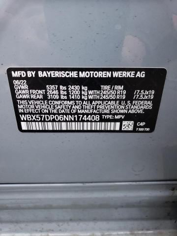 Photo 12 VIN: WBX57DP06NN174408 - BMW X3 XDRIVE3 