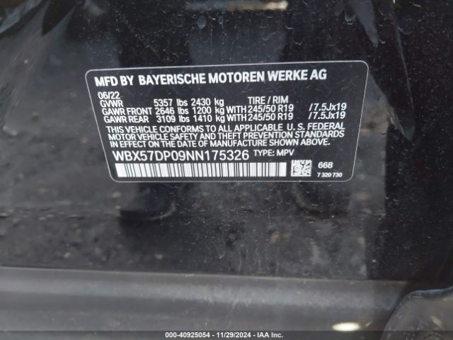 Photo 8 VIN: WBX57DP09NN175326 - BMW X3 