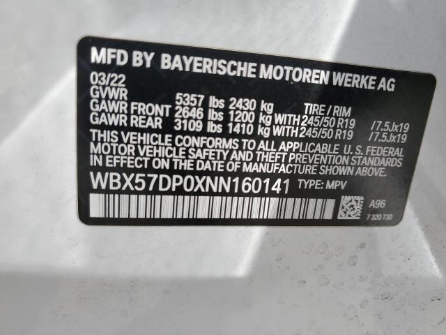 Photo 12 VIN: WBX57DP0XNN160141 - BMW X3 XDRIVE3 