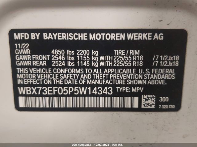 Photo 8 VIN: WBX73EF05P5W14343 - BMW X1 