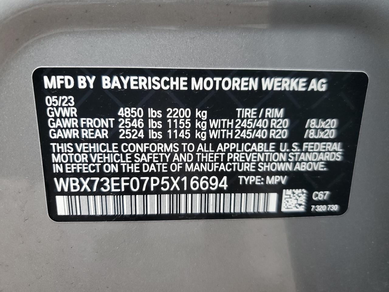 Photo 13 VIN: WBX73EF07P5X16694 - BMW X1 