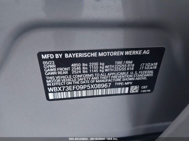 Photo 8 VIN: WBX73EF09P5X08967 - BMW X1 