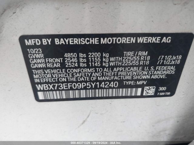 Photo 8 VIN: WBX73EF09P5Y14240 - BMW X1 