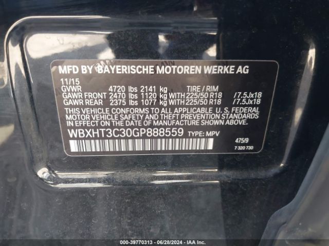 Photo 8 VIN: WBXHT3C30GP888559 - BMW X1 