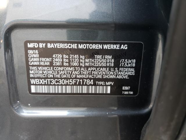 Photo 9 VIN: WBXHT3C30H5F71784 - BMW X1 XDRIVE2 