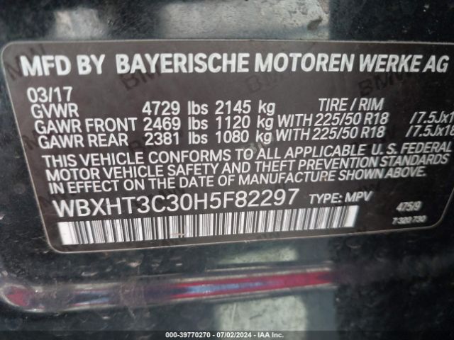 Photo 8 VIN: WBXHT3C30H5F82297 - BMW X1 