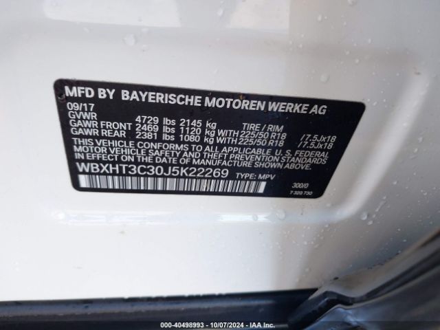 Photo 8 VIN: WBXHT3C30J5K22269 - BMW X1 