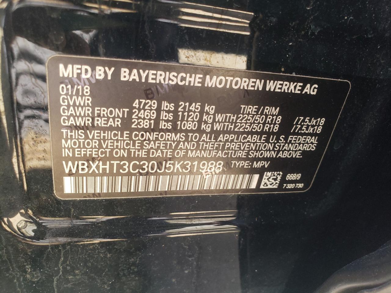 Photo 12 VIN: WBXHT3C30J5K31988 - BMW X1 