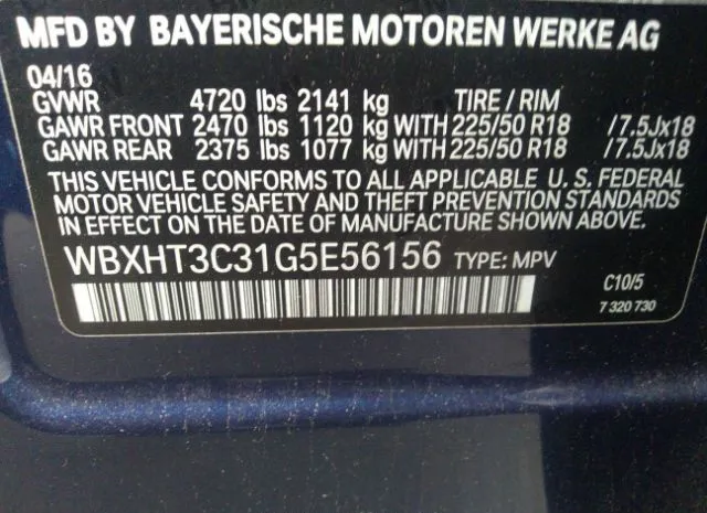 Photo 8 VIN: WBXHT3C31G5E56156 - BMW X1 