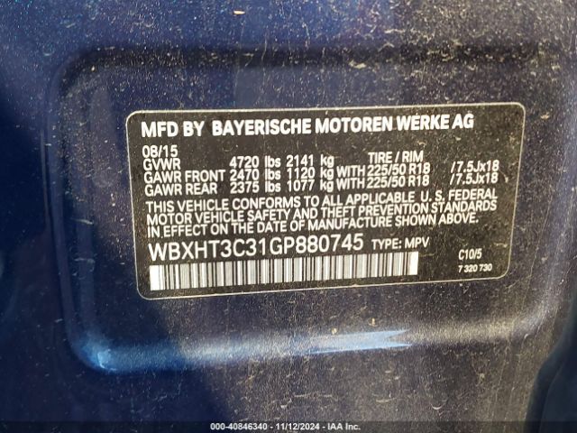 Photo 8 VIN: WBXHT3C31GP880745 - BMW X1 