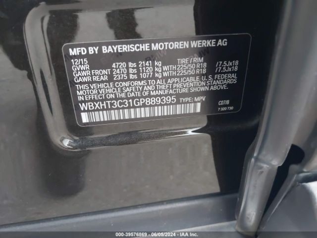 Photo 8 VIN: WBXHT3C31GP889395 - BMW X1 