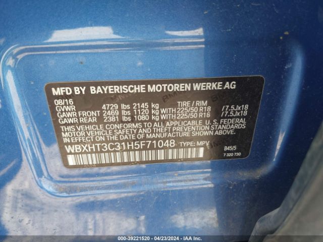 Photo 8 VIN: WBXHT3C31H5F71048 - BMW X1 