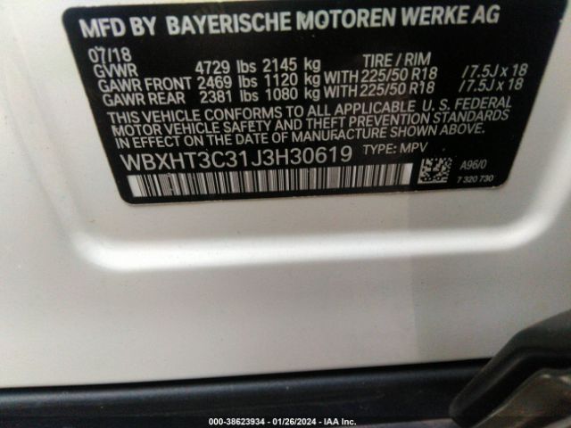 Photo 8 VIN: WBXHT3C31J3H30619 - BMW X1 