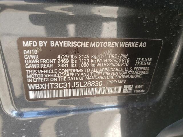 Photo 12 VIN: WBXHT3C31J5L28830 - BMW X1 