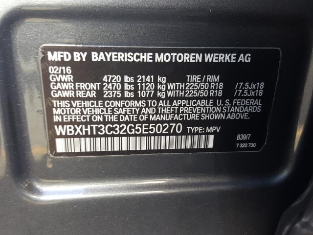 Photo 9 VIN: WBXHT3C32G5E50270 - BMW X1 XDRIVE2 