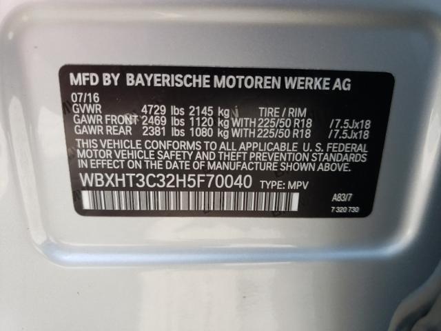 Photo 9 VIN: WBXHT3C32H5F70040 - BMW X1 