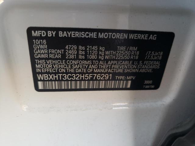 Photo 11 VIN: WBXHT3C32H5F76291 - BMW X1 XDRIVE2 