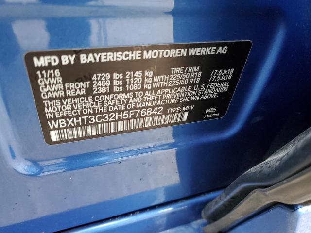 Photo 12 VIN: WBXHT3C32H5F76842 - BMW X1 XDRIVE2 