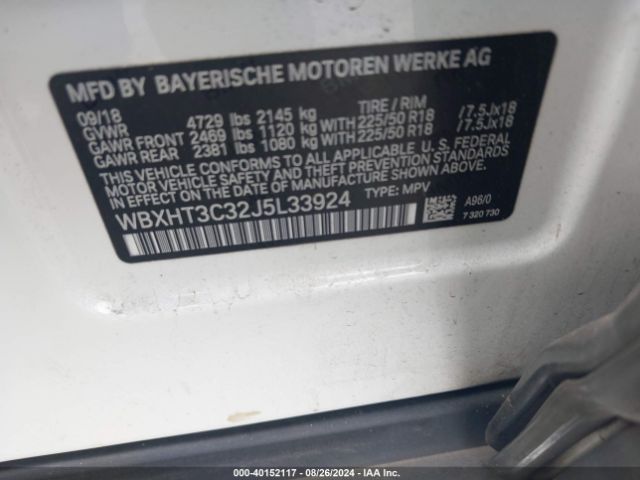 Photo 8 VIN: WBXHT3C32J5L33924 - BMW X1 