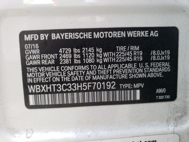 Photo 9 VIN: WBXHT3C33H5F70192 - BMW X1 