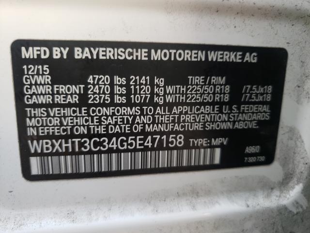 Photo 9 VIN: WBXHT3C34G5E47158 - BMW X1 XDRIVE2 