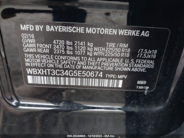 Photo 8 VIN: WBXHT3C34G5E50674 - BMW X1 